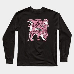 Pink Love Tigers Long Sleeve T-Shirt